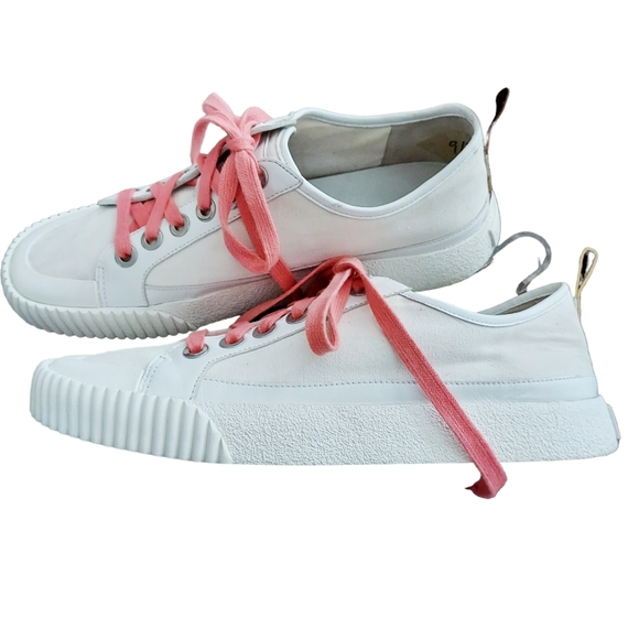 Veronica Beard "Parise" Canvas/Leather Sneakers - Picture 2 of 10